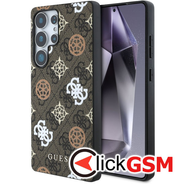 Guess - Hardcase 4G Peony (GUHMS25LP4PWPW) - Samsung Galaxy S25 Ultra - Brown