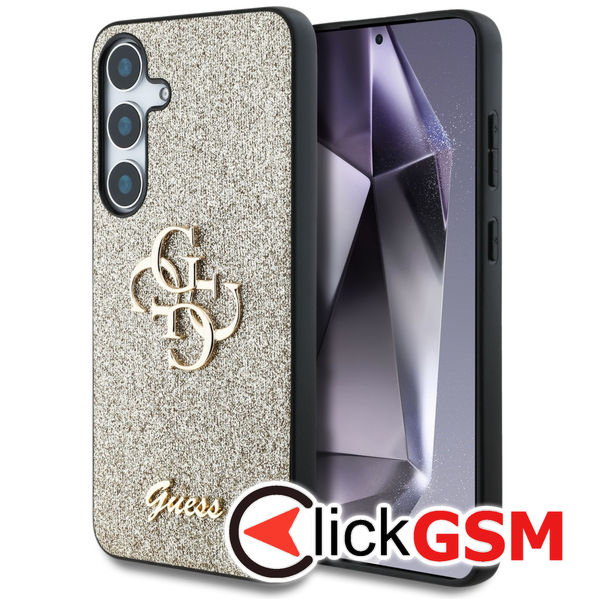 Guess - Glitter Script Big 4G Logo (GUHCS25SHG4SGD) - Samsung Galaxy S25 - Gold