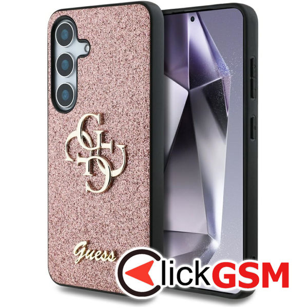 Guess - Glitter Script Big 4G Logo (GUHCS25MHG4SGP) - Samsung Galaxy S25 Plus - Pink