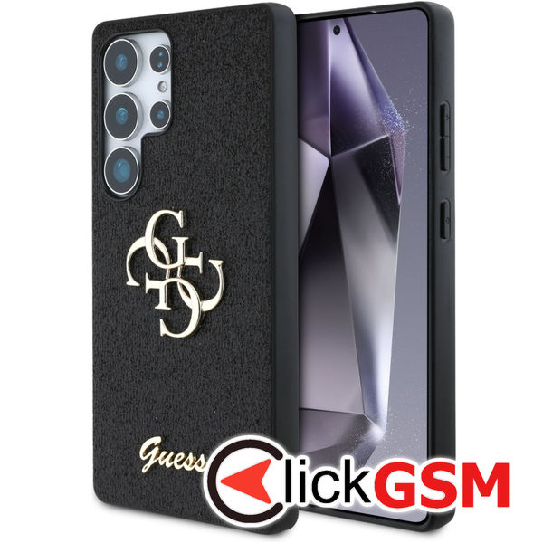 Guess - Glitter Script Big 4G Logo (GUHCS25LHG4SGK) - Samsung Galaxy S25 Ultra - Black