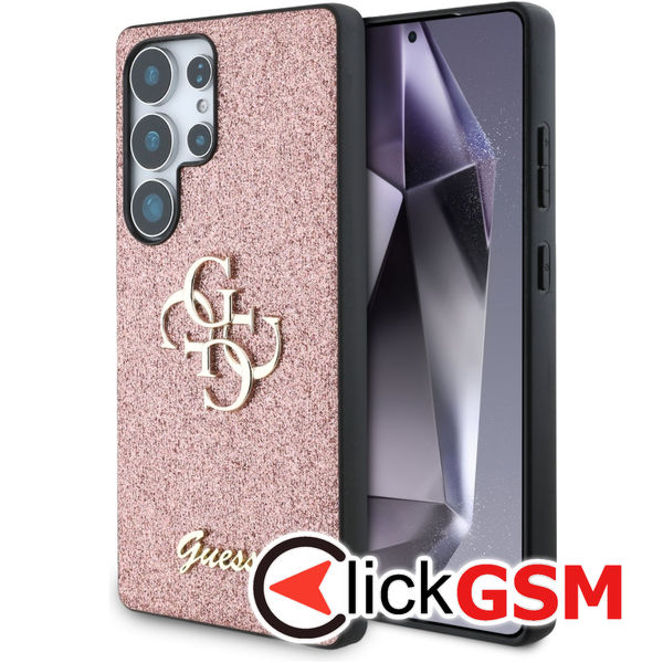 Guess - Glitter Script Big 4G Logo (GUHCS25LHG4SGP) - Samsung Galaxy S25 Ultra - Pink