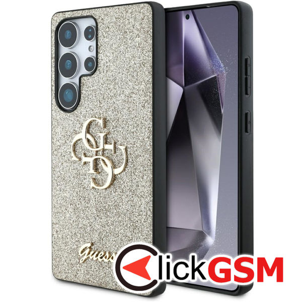 Guess - Glitter Script Big 4G Logo (GUHCS25LHG4SGD) - Samsung Galaxy S25 Ultra - Gold