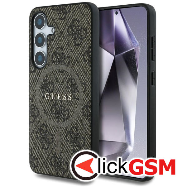 Guess - 4G Ring Classic Logo MagSafe (GUHMS25MG4GFRW) - Samsung Galaxy S25 Plus - Brown