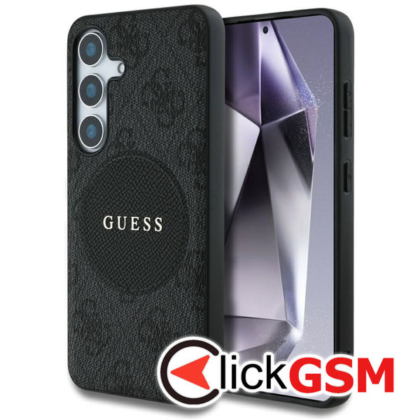 Guess - 4G Circle Classic Logo MagSafe (GUHMS25SP4PGRSGK) - Samsung Galaxy S25 - Black