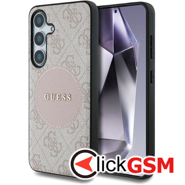 Guess - 4G Circle Classic Logo MagSafe (GUHMS25SP4PGRSGP) - Samsung Galaxy S25 - Pink