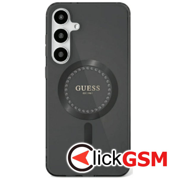 Guess - IML Rhinestones MagSafe (GUHMS25SPFTDTEK) - Samsung Galaxy S25 - Black