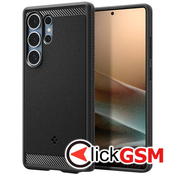 Spigen - Rugged Armor MagSafe - Samsung Galaxy S25 Ultra - Matte Black