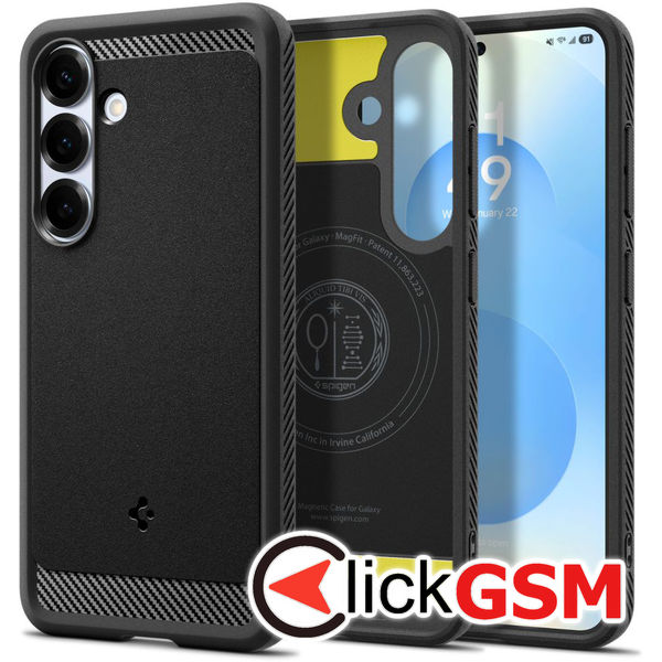 Spigen - Rugged Armor MagSafe - Samsung Galaxy S25 Plus - Matte Black