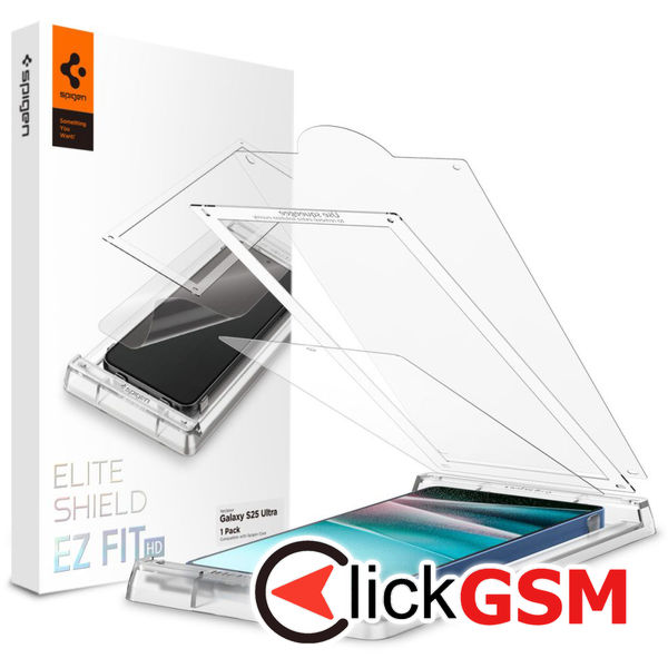 Spigen - Elite Shield EZ Fit HD - Samsung Galaxy S25 Ultra - Clear