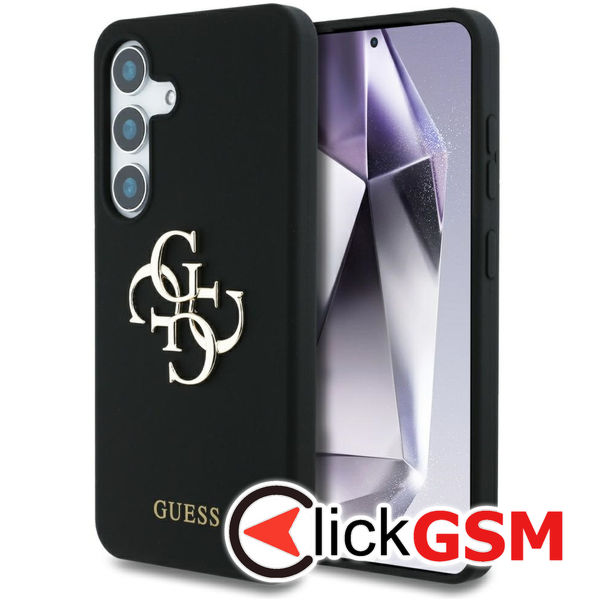 Guess - Silicone 4G Big Metal Logo (GUHCS25SS4SMDK) - Samsung Galaxy S25 - Black