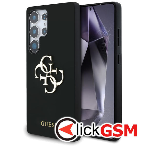 Guess - Silicone 4G Big Metal Logo (GUHCS25LS4SMDK) - Samsung Galaxy S25 Ultra - Black
