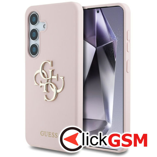 Guess - Silicone 4G Big Metal Logo (GUHCS25LS4SMDP) - Samsung Galaxy S25 Ultra - Pink