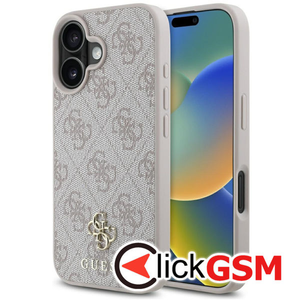 Guess - 4G Small and Classic Logo MagSafe (GUHMP16SP4SM4MP) - iPhone 16 - Pink