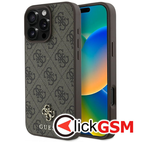 Guess - 4G Small and Classic Logo MagSafe (GUHMP16LP4SM4MW) - iPhone 16 Pro - Brown