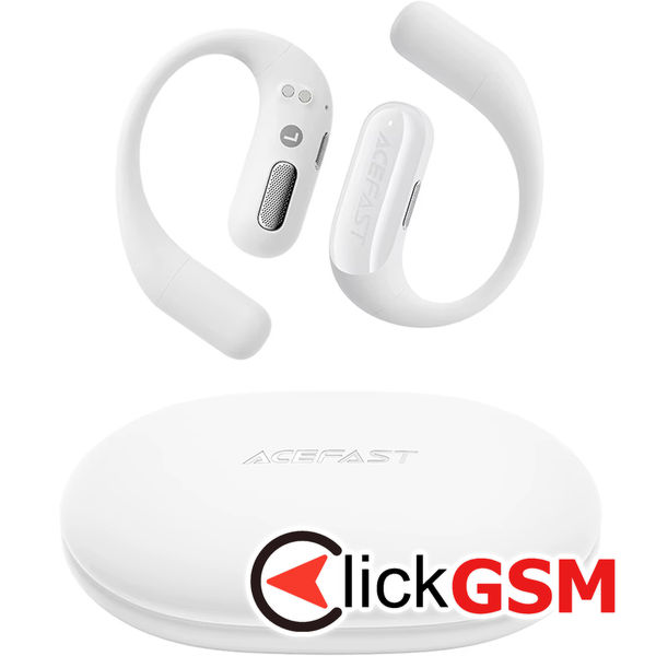 Acefast - Wireless Earbuds (FA002) - for Sports, Bluetooth V5.3, IP54, 500mAh - White