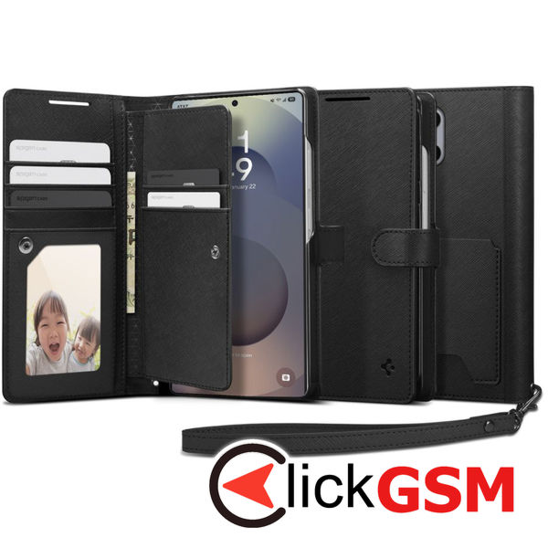 Spigen - Wallet S - Samsung Galaxy S25 Ultra - Black