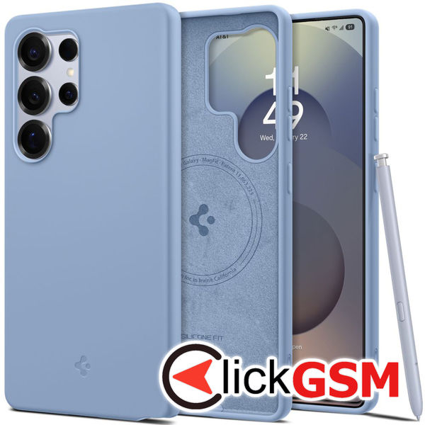 Spigen - Silicone Fit MagSafe - Samsung Galaxy S25 Ultra - Sapphire Blue