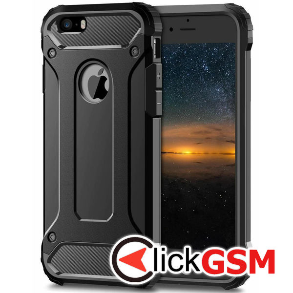 Techsuit - Hybrid Armor - iPhone 5 / iPhone 5s / iPhone SE - Black