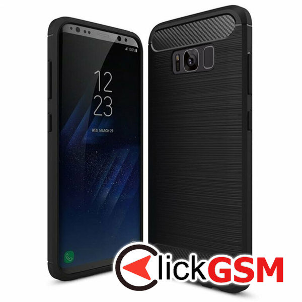 Techsuit - Carbon Silicone - Samsung Galaxy S8 Plus - Black