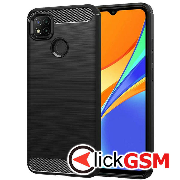 Techsuit - Carbon Silicone - Xiaomi Redmi 9C / Redmi 9C NFC - Black