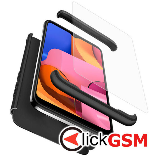 #GKK - 360 Case + Screen Protector - Samsung Galaxy A20s - Black