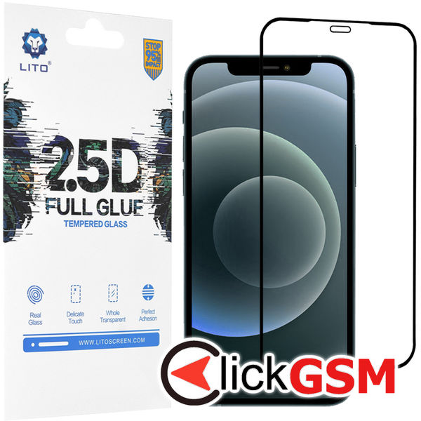 Lito - 2.5D FullGlue Glass - iPhone 12 Pro Max - Black