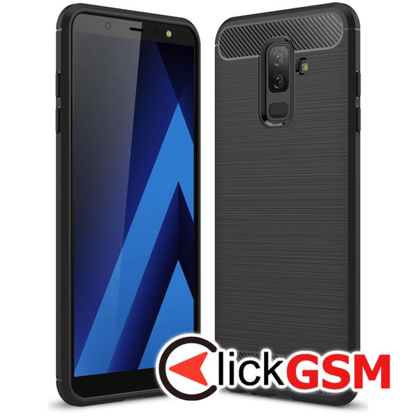 Techsuit - Carbon Silicone - Samsung Galaxy A6 Plus 2018 - Black