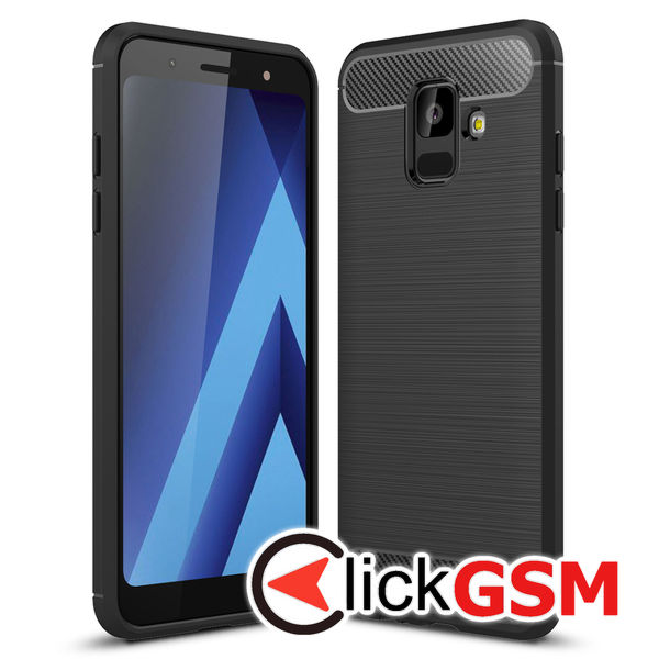 Techsuit - Carbon Silicone - Samsung Galaxy A6 2018 - Black