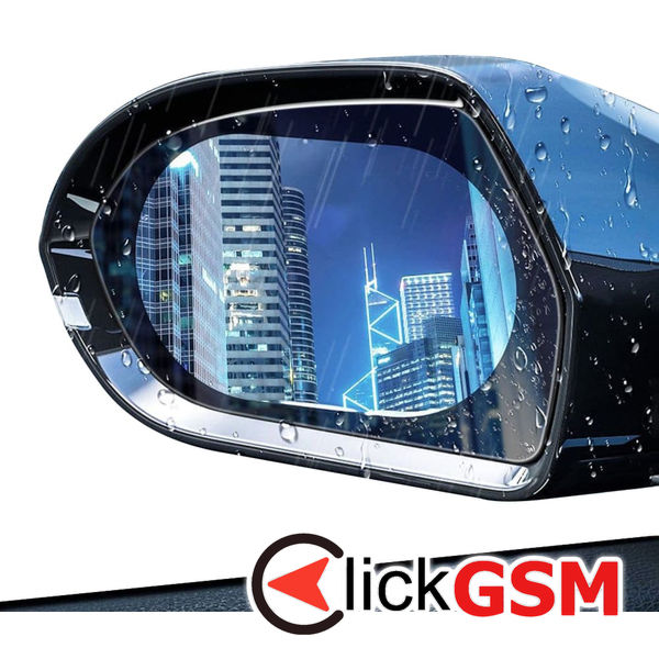 Techsuit - Rainproof Film (2 pack) - for Car Rear-View Mirror, 95 x 135mm - Transparent