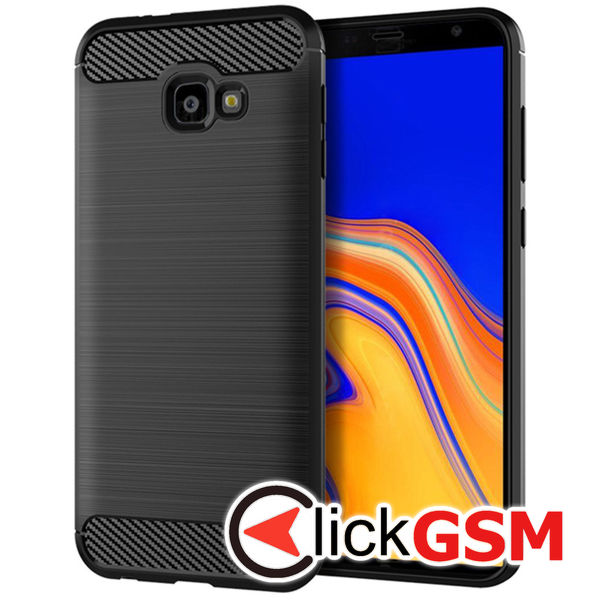 Techsuit - Carbon Silicone - Samsung Galaxy J4 Plus - Black