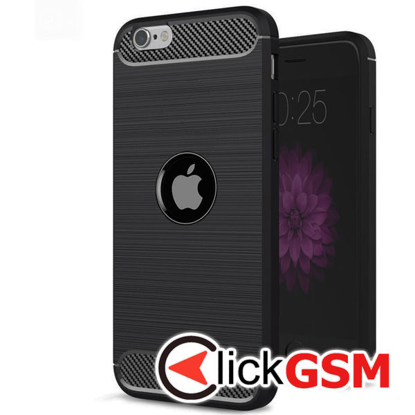 TechSuit - Carbon Silicone - iPhone SE 2, SE 2020 / iPhone SE 3, SE 2022 - Black