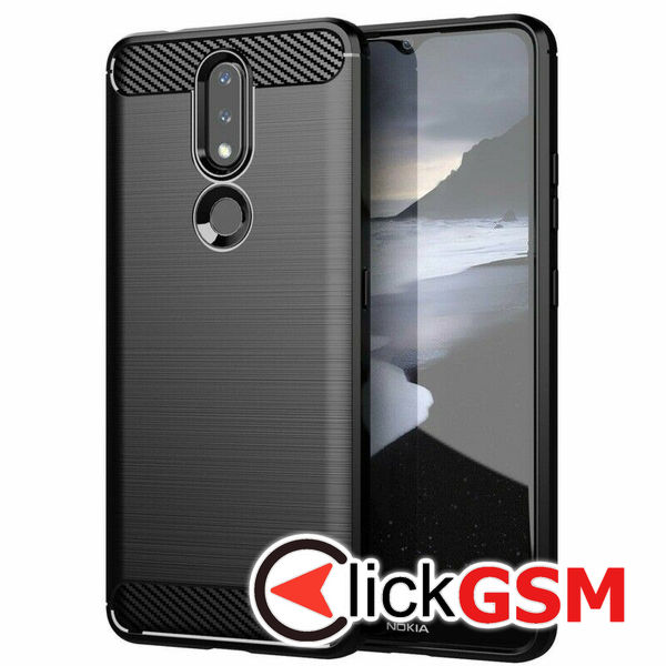 TechSuit - Carbon Silicone - Nokia 2.4 - Black