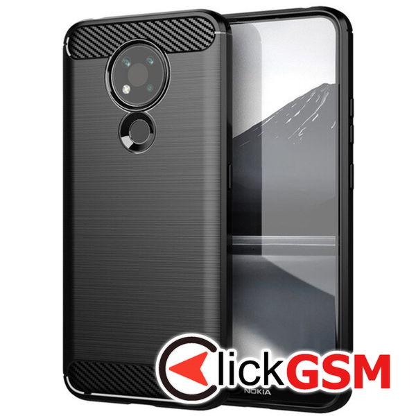 TechSuit - Carbon Silicone - Nokia 3.4 - Black