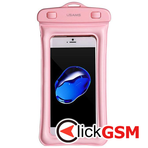 Usams - Waterproof Case (US-YD007) - IPX8, for Phone, max 6" - Pink