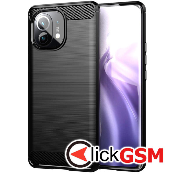 Techsuit - Carbon Silicone - Xiaomi Mi 11 Lite 4G / Mi 11 Lite 5G / 11 Lite 5G NE - Black