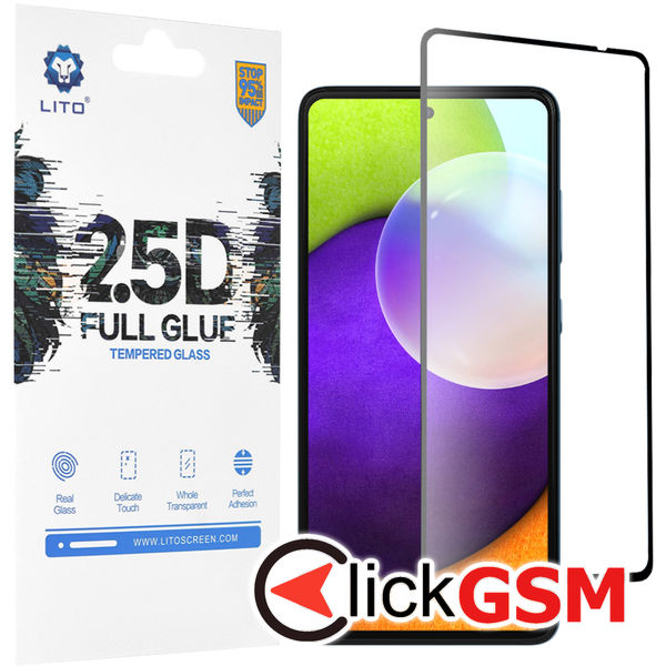 Lito - 2.5D FullGlue Glass - Samsung Galaxy A52 4G / A52 5G / A52s 5G - Black