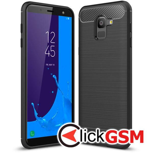 Techsuit - Carbon Silicone - Samsung Galaxy J6 2018 - Black