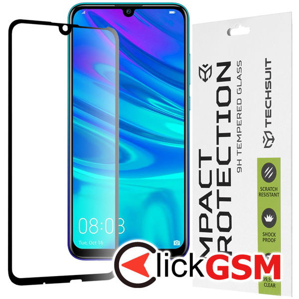 Techsuit - 111D Full Cover / Full Glue Glass - Huawei Honor 10 Lite/Honor 20 Lite/P smart 2019/P Smart Plus 2019 - Black