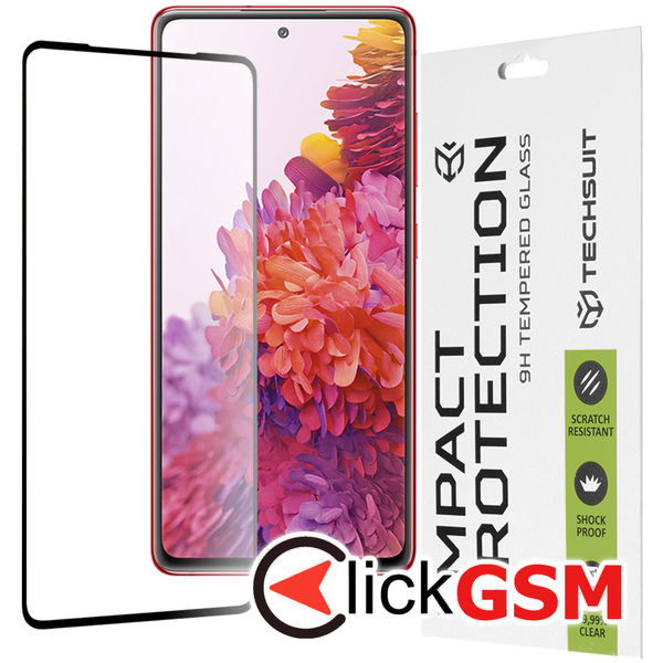 Techsuit - 111D Full Cover / Full Glue Glass - Samsung Galaxy S20 FE 4G / S20 FE 5G - Black