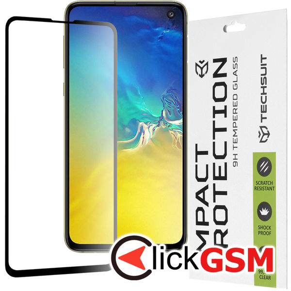 Techsuit - 111D Full Cover / Full Glue Glass - Samsung Galaxy S10e - Black