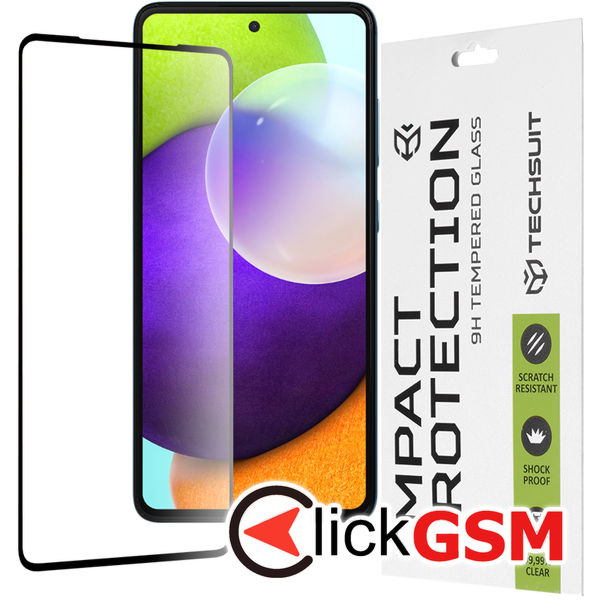 Techsuit - 111D Full Cover / Full Glue Glass - Samsung Galaxy A52 4G / A52 5G / A52s 5G - Black