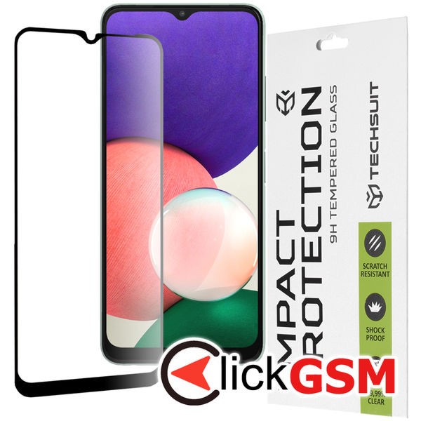 Techsuit - 111D Full Cover / Full Glue Glass - Samsung Galaxy A22 5G - Black