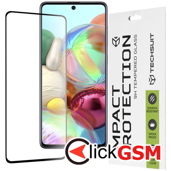 Techsuit - 111D Full Cover / Full Glue Glass - Samsung Galaxy A71 4G / A71 5G / M51 / Note 10 Lite - Black