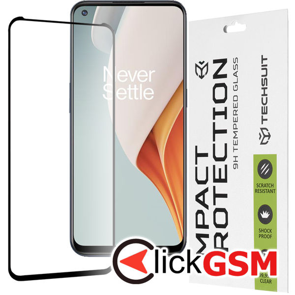 Techsuit - 111D Full Cover / Full Glue Glass - OnePlus Nord N100 - Black