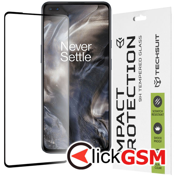 Techsuit - 111D Full Cover / Full Glue Glass - OnePlus Nord - Black