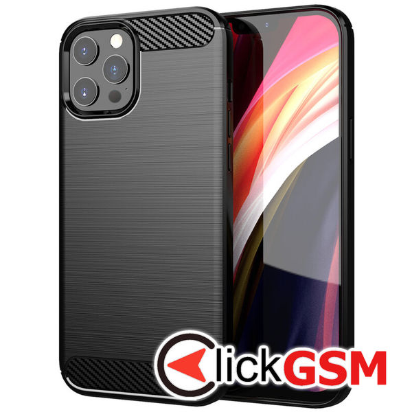 Techsuit - Carbon Silicone - iPhone 13 Pro Max - Black