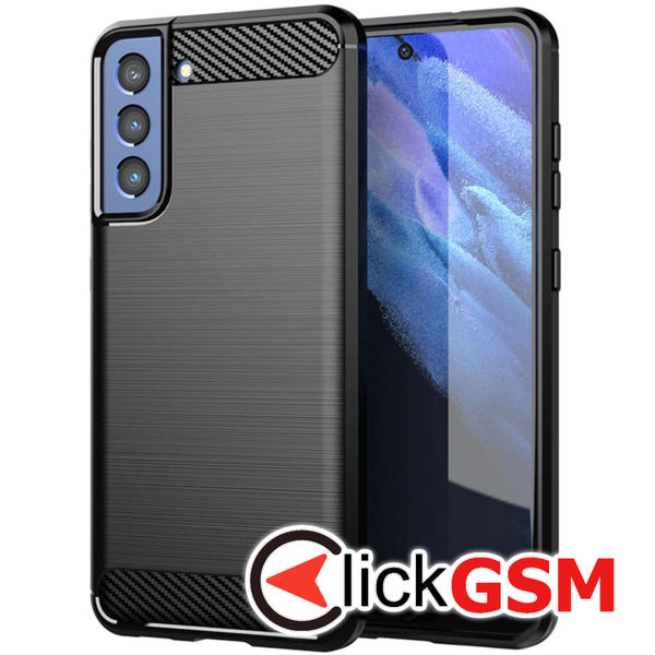 Techsuit - Carbon Silicone - Samsung Galaxy S21 FE - Black