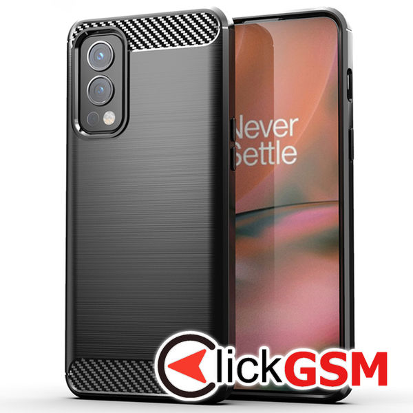 Techsuit - Carbon Silicone - OnePlus Nord 2 5G - Black