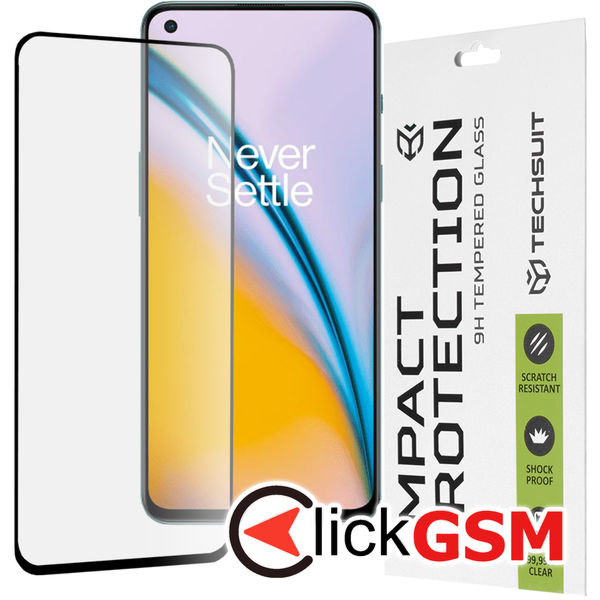 Techsuit - 111D Full Cover / Full Glue Glass - OnePlus Nord CE 5G / Nord 2 5G / Nord 2T - Black