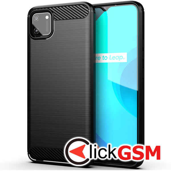 Techsuit - Carbon Silicone - Realme C11 (2020) - Black